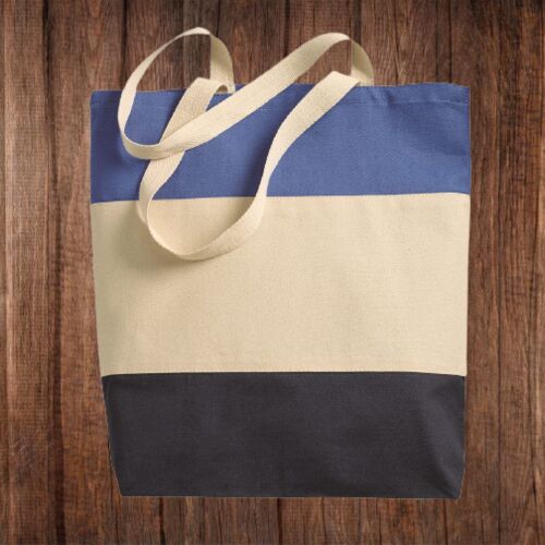 Q125900 Canvas Tri-Color Tote Bag Thumbnail